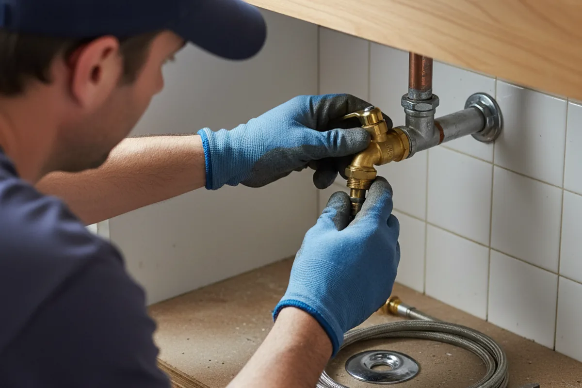 Shutoff valve and fitting work during Faucet and Fixture Repair in Pequot Lakes